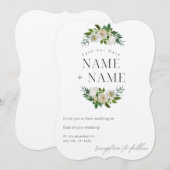 Elegante save-the-date trouwkaart kaart (Voorkant / Achterkant)