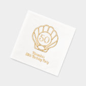 Elegante Scallop Shell Seashell Verjaardagsfeest # Folie Servetten (Links)