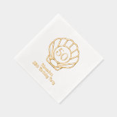 Elegante Scallop Shell Seashell Verjaardagsfeest # Folie Servetten (Rechts)