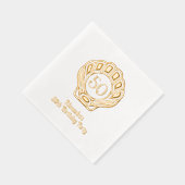 Elegante Scallop Shell Seashell verjaardagsfeestje Folie Servetten (Rechts)