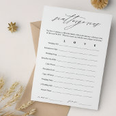 Elegante Scattergories Vrijgezellenfeest Game Kaar Kaart