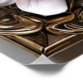 Elegante scène van witte duiven poster (Hoek)