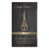 Elegante schaar- en schaarmessen visitekaartje magneet (Voorkant Verticaal)