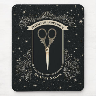 Elegante schaar kapsalon muismat