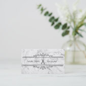 Elegante Schaar Kapsalon Visitekaartjes (Staand voorkant)