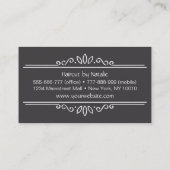 Elegante Schaar Kapsalon Visitekaartjes (Achterkant)