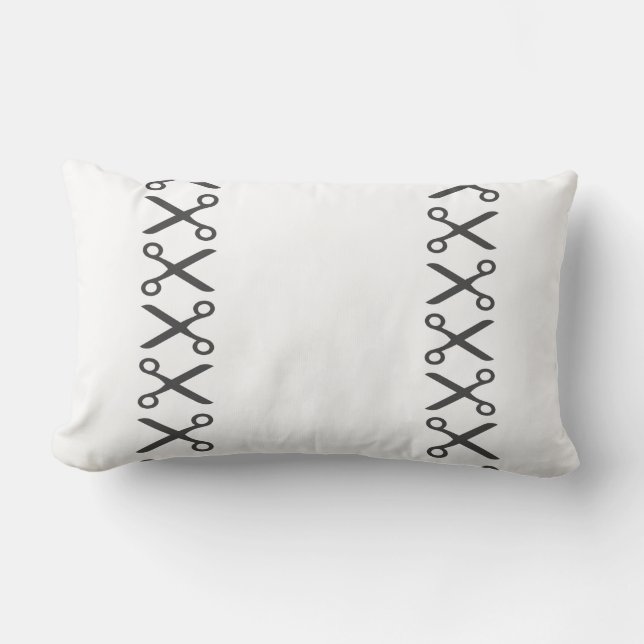 Elegante schaarpatroon kussen hoofdkussen (Voorkant)