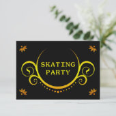 elegante schaatspartij kaart (Staand voorkant)