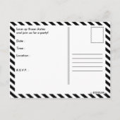 elegante schaatspartij uitnodiging briefkaart (Achterkant)