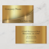 Elegante Schaduwrijke Helder Gouden Zakelijke Kaar Visitekaartje (Voorkant / Achterkant)