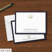 Elegante Schalen van Gerechtigheid Notitiekaartje