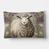 Elegante Schapen Lavendel Bloem Achtergrond Etui (Achterkant)