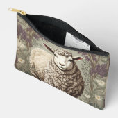 Elegante Schapen Lavendel Bloem Achtergrond Etui (Open)