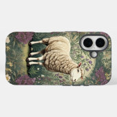 Elegante schapenlavendel bloemenachtergrond Case-Mate iPhone case (Achterkant (horizontaal))