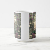 Elegante schapenlavendel bloemenachtergrond koffiemok (Center)