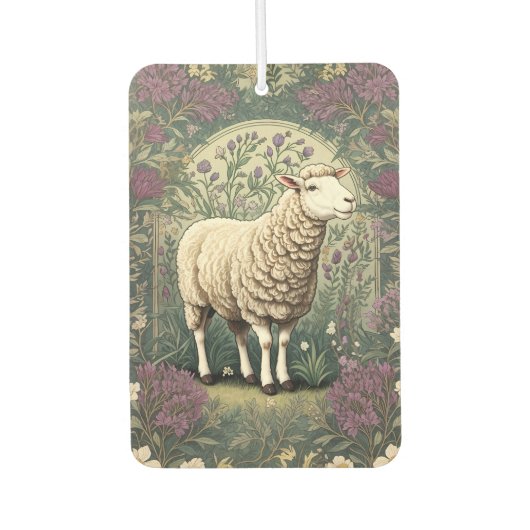 Elegante schapenlavendel bloemenachtergrond luchtverfrisser (Voorkant)