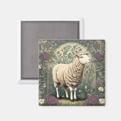 Elegante schapenlavendel bloemenachtergrond magneet (Voorkant / Achterkant)