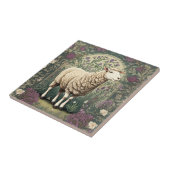 Elegante schapenlavendel bloemenachtergrond tegeltje (Zijkant)