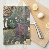 Elegante schapenlavendel bloemenachtergrond theedoek (Quarter Fold)