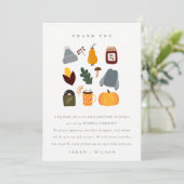 Elegante Schattig Warm Knus Herfst Essentiële Trou Bedankkaart (Staand voorkant)