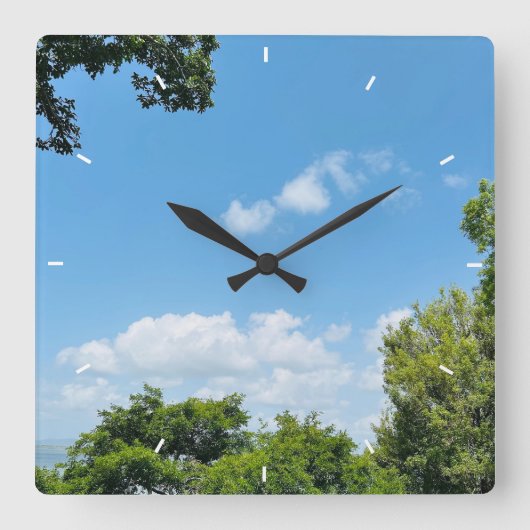 Elegante schattige aangepaste wandklok Voeg je eig (Voorkant)