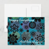 Elegante Schattige Boho Bloemige Mandala Patroon M Feestdagenkaart (Voorkant / Achterkant)