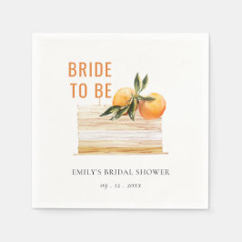 Elegante Schattige Boho Sinaasappel Fruit Cake Bru Servet