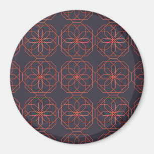 Elegante, schattige, eenvoudige geometrische bloem magneet