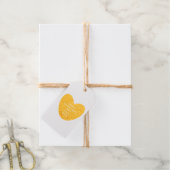 Elegante schattige gouden hart aangepaste Valentij Cadeaulabels (Met Koord)