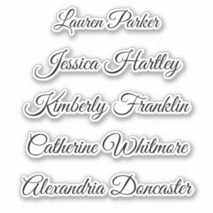 Elegante schattige grillige scriptnaam behoort tot sticker