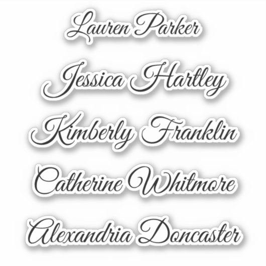 Elegante schattige grillige scriptnaam behoort tot sticker (Voorkant)