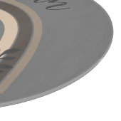 Elegante schattige herfst zwarte pompoen regenboog snijplank (Hoek)