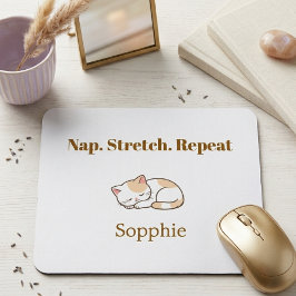 Elegante Schattige Kattenliefhebber Trendy Klasse Muismat