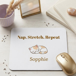 Elegante Schattige Kattenliefhebber Trendy Klasse  Muismat