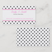 Elegante, schattige, klassieke B&W-pokstippen Visitekaartje (Voorkant / Achterkant)