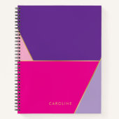 Elegante schattige kleurrijke moderne trendy geper notitieboek (Voorkant)