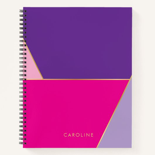 Elegante schattige kleurrijke moderne trendy geper notitieboek (Voorkant)