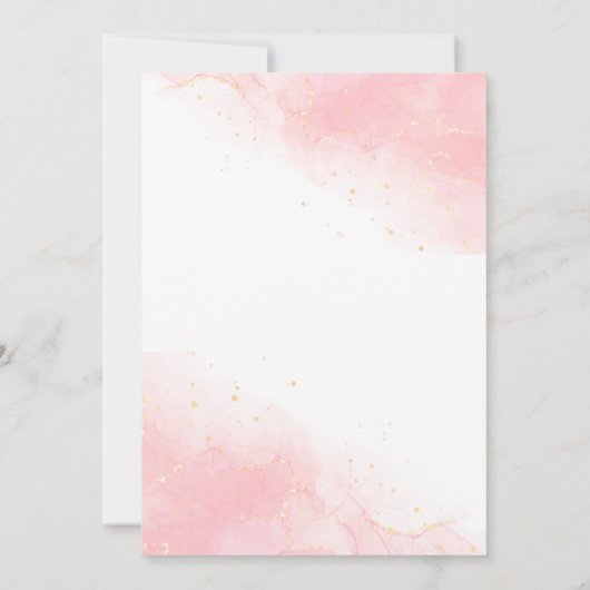 Elegante schattige roze bloemenvlinder 50e verjaar kaart (Achterkant)