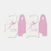 Elegante schattige roze vliegende vlieger sky wolk bedankdoosjes (Uitgevouwen)