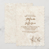 Elegante schattige strand bruids douche uitnodigin kaart (Voorkant / Achterkant)