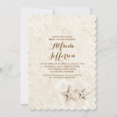 Elegante schattige strand bruids douche uitnodigin kaart (Voorkant)