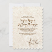 Elegante schattige strand repetitie diner uitnodig kaart (Voorkant)