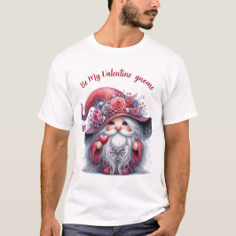 Elegante schattige zilveren rode valentijn kaboute t-shirt