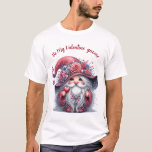 Elegante schattige zilveren rode valentijn kaboute t-shirt