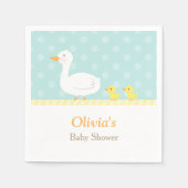 Elegante Schattigee Duck Twins Baby shower Party S Servet (Voorkant)