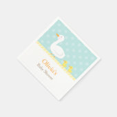 Elegante Schattigee Duck Twins Baby shower Party S Servet (Hoek)