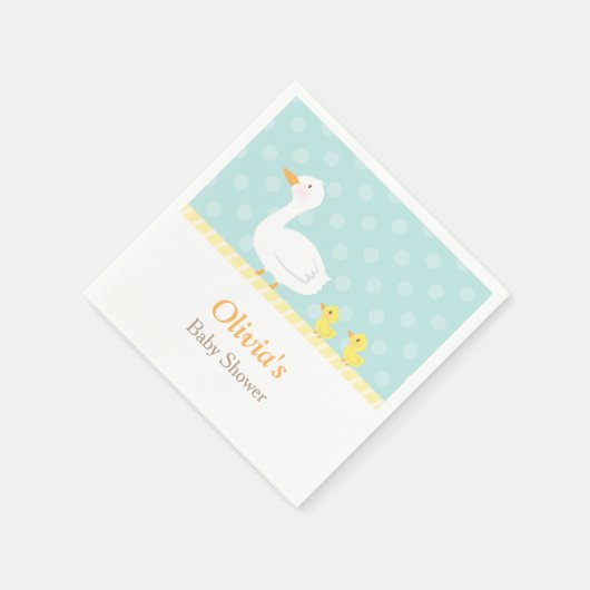 Elegante Schattigee Duck Twins Baby shower Party S Servet (Hoek)