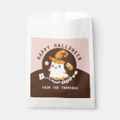 Elegante Schattigee Halloween Boo-tiful Boo Ghost Bedankzakje (Voorkant)