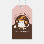 Elegante Schattigee Halloween Boo-tiful Boo Ghost Cadeaulabel (Achterkant)