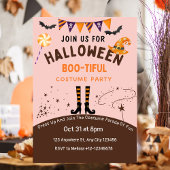 Elegante Schattigee Halloween Boo-tiful Invitation Kaart